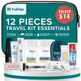Stuhrling Bottle Trektote kit in a clear bag, organized for air travel.