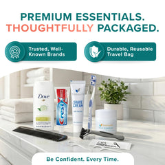 Stuhrling Bottle Trektote dental essentials image emphasizes on-the-go dental care.