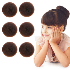 Styla Hair small donut bun maker in brown creates quick, secure kids' buns