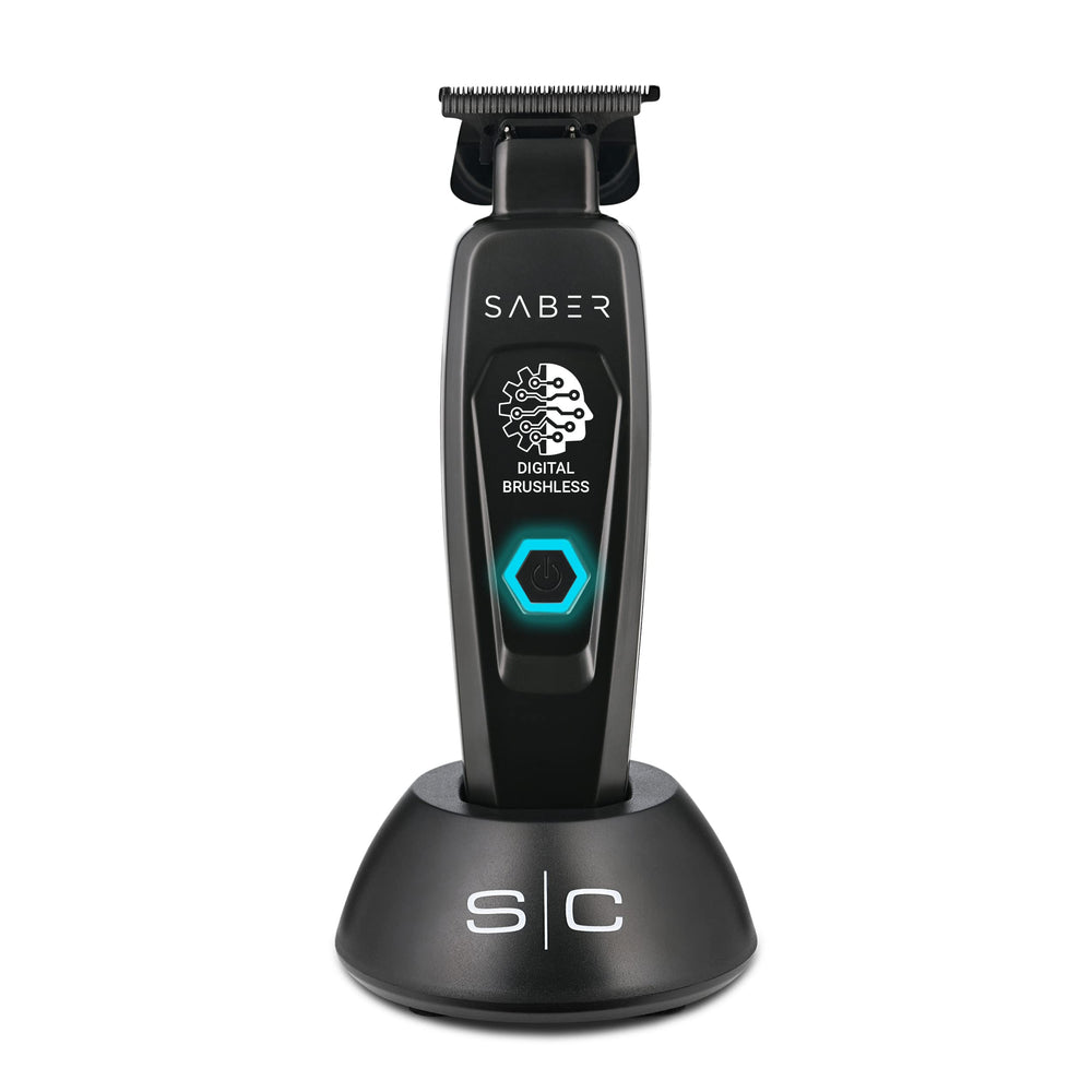 Stylecraft Saber cordless hair trimmer front view for precise grooming on the go