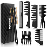 Stylemate roller brush adds volume to the quiff and texture.