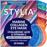 Stylia parches ojeras colágeno vitamina-C, refrescantes y humectantes.