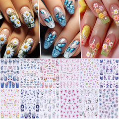 STZPRONAIL 3D floral leaves nail art for stylish designs.
