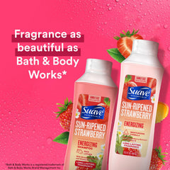 Acondicionador Suave energizante, botella visible, deja cabello suave y nutrido tras el lavado.