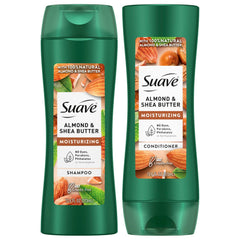 Shampoo Suave con almendra y manteca, botella visible para hidratación diaria.