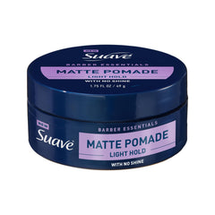 Suave Barber Essentials Pomade jar front view for a matte finish.