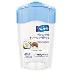 Suave Coconut Kiss application underarm demonstrates smooth, quick-on application for all-day freshness.