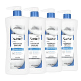 Crema avanzada para manos de Suave en bote, hidratación profunda para piel seca.