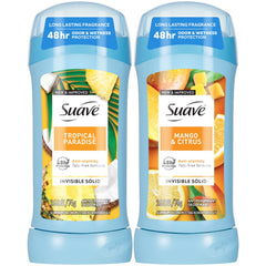 Desodorante Suave para mujer, barra para paraíso tropical, protección duradera.