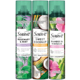 Suave shampoo seco romero y menta frasco, refresca entre lavados