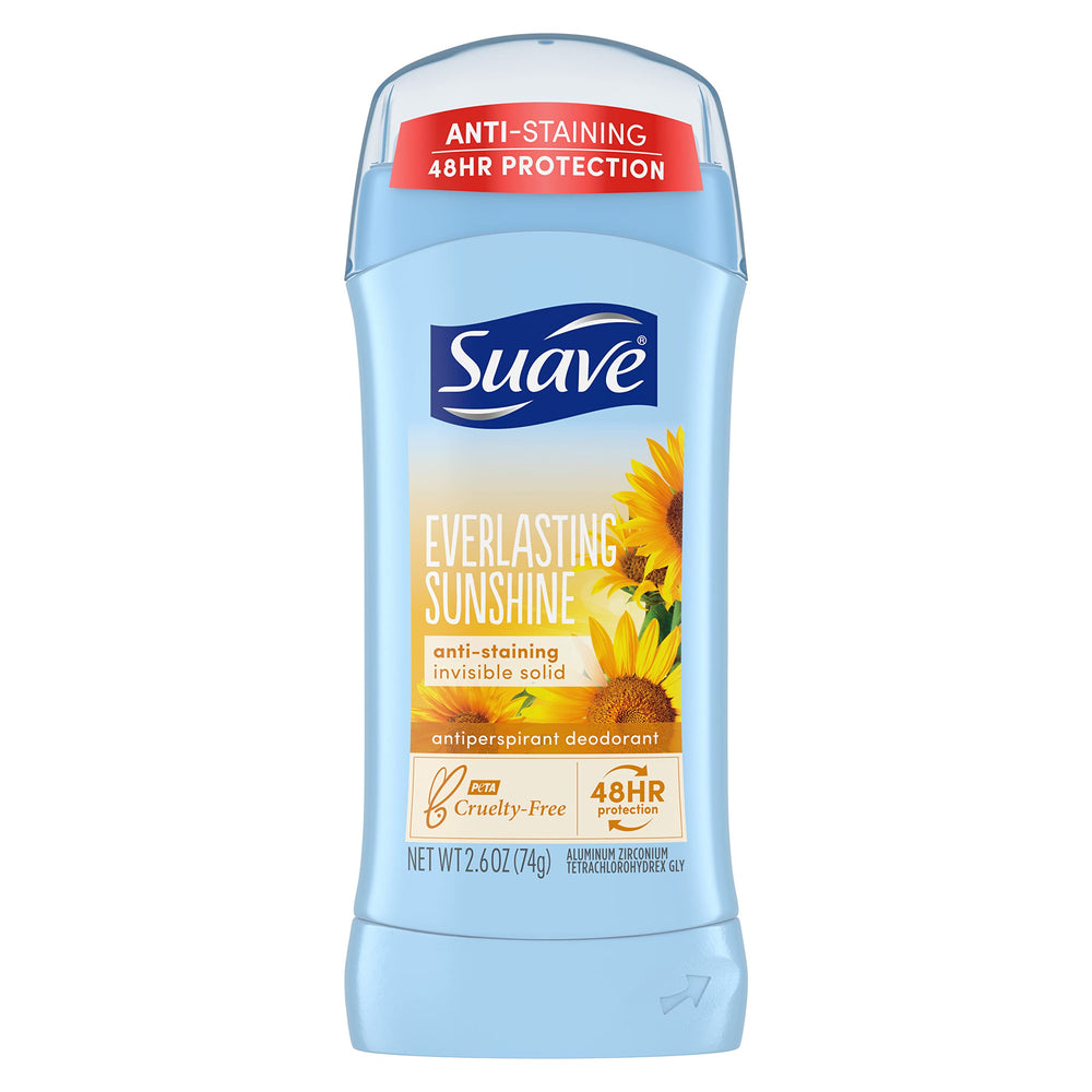 Suave Everlasting Sunshine: desodorante invisible para uso diario sin manchas.