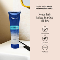 Suave gel displays a natural, low-shine finish for any look.
