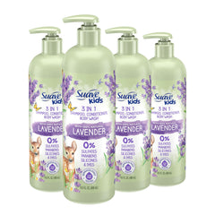 Suave Kids 3-in-1 bottle with lavender for gentle bath time.