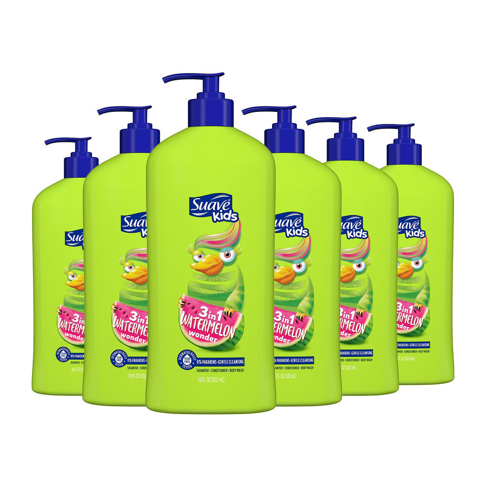 Suave Kids Wacky Melon 3-in-1 bottle for tear-free bath time