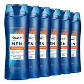 Suave Men 3-en-1 botella frontal ofrece hidratación diaria para piel suave.