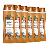 Suave Moisturizing Body Wash bottle features cocoa butter and shea for lasting hydration.