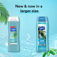 Suave Ocean Breeze bubbles provide a lively, revitalizing cleanse.