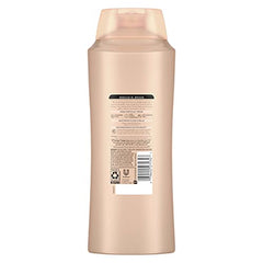 Suave Moroccan Infusion Shine Shampoo pack of 4 box highlights long lasting conditioning.