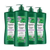 Acondicionador Suave romero-menta para cabello dañado, aporta hidratación y brillo.