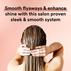 Acondicionador Suave Silk Protein Infusion desenredando el cabello para una aplicación suave.