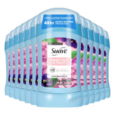 Suave Sweet Pea & Violet deodorant stick front view for all-day freshness