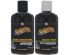 Suavecito Beard Wash bottle front for easy grooming.