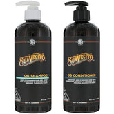 Suavecito OG champú con dispensador, limpieza suave y cabello manejable.
