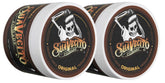 Suavecito Pomade Original pack shot highlighting all-day hold and shine.