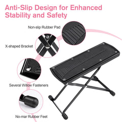 SUBAY non-slip foot rest stays stable on any surface.