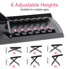 SUBAY pedicure foot rest folds for easy storage after use.