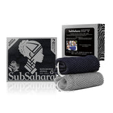 SubSahara Authentic African Net Sponge pack-shot showing the two-pack and color mix for gentle exfoliation