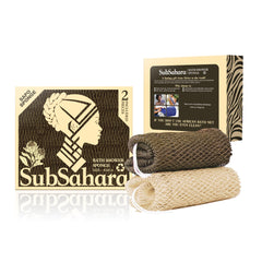 SubSahara authentic African net sponge 2-pack for daily gentle exfoliation.