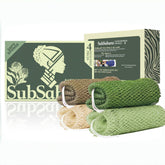 SubSahara esponja neta africana 4 piezas para exfoliar suavemente la piel.