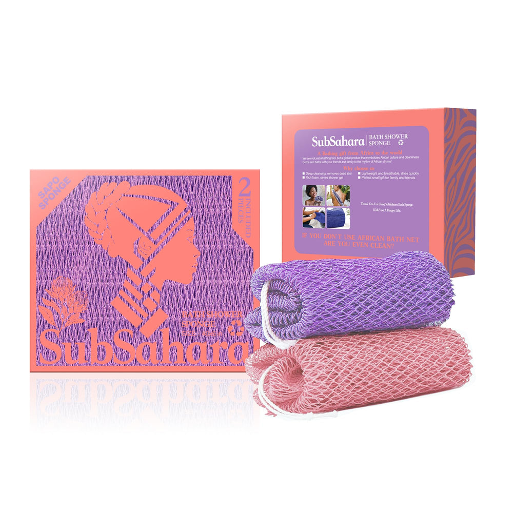 SubSahara esponja de red africana, frente, exfoliación suave para piel limpia