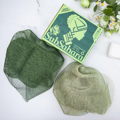 SubSahara net sponge designed for easy reach and full-body lather