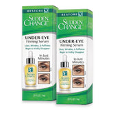 Sudden Change Instant Under-Eye Serum bottle close-up showing fast-acting firming potential