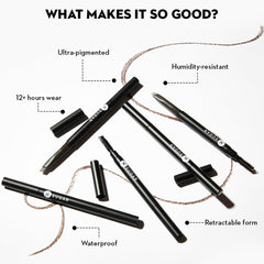 SUGAR Arch Arrival Brow Definer demonstrates 12-hour wear on brows