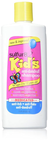 SULFUR8 para niños, anticaspa en envase 75 ml, limpieza suave.