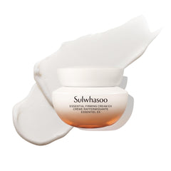 Sulwhasoo Essential Firming Cream bottle close-up showing hydration benefits