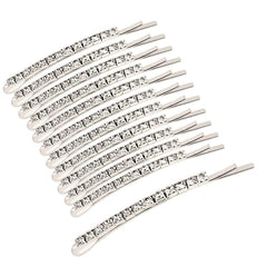 Sumaju horquillas strass plata, brillo duradero para bodas