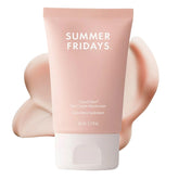 Summer Fridays Cloud Dew Gel Cream jar closeup showing luxe texture and hydration-ready skin.