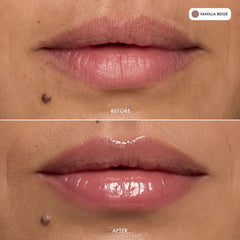Close-up of Summer Fridays Lip Butter Balm Vanilla application for smooth lips.
