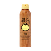 Sun Bum Original SPF 50 en aerosol para cuerpo frontal, protección diaria con vitamina E.