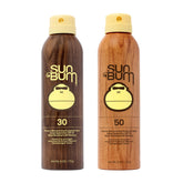 Sun Bum Original SPF 30 spray bottle in sun for daily protection