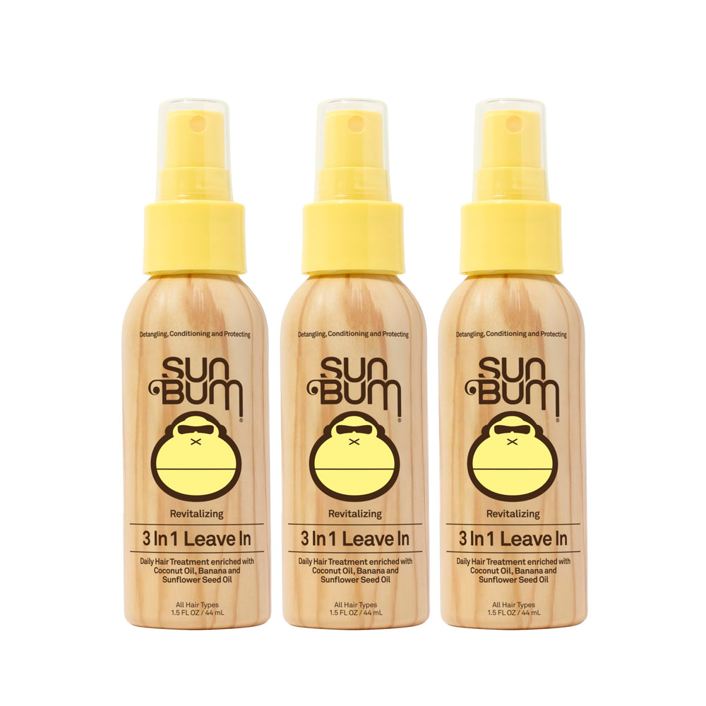 Sun Bum tres-en-uno en botella, control del frizz y brillo