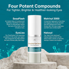 SUN COAST SCIENCES Complete Eye Serum with peptides and hyaluronic acid delivers hydration