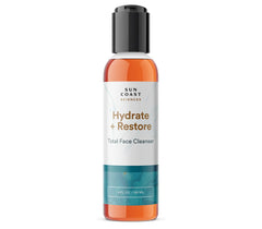 SUN COAST SCIENCES Hydrate Restore cleanser pump bottle for daily gentle cleansing.