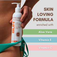 Sun Labs by Giesee bronzing instant tan effect on the skin.
