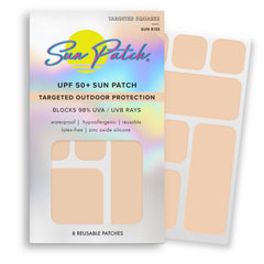 Sun Patch Sunkiss face patch provides SPF 50+ protection for facial sun care.