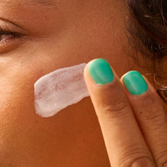 Sun Bum Daily SPF 50 on the face during morning skincare routine.